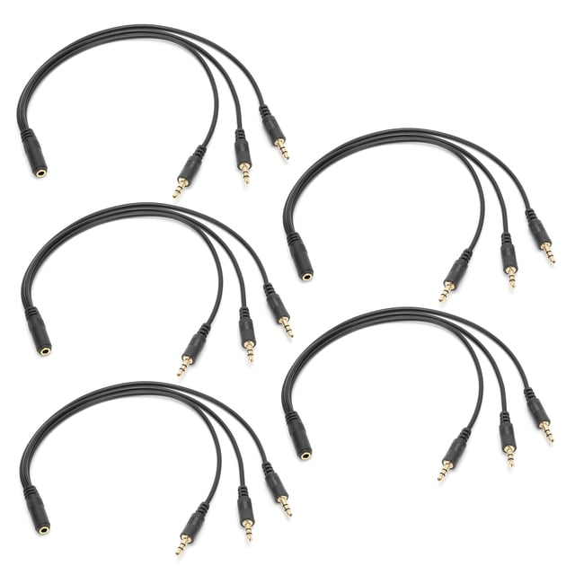 uds 3,5mm una hembra a tres macho adaptador Cable línea accesorio enchufe y uso