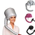 thumbnail image 1 of Gorro secador de pelo con tapa suave ajustable para terapia de calor y acondicionamiento profundo de las manos, color plata., 1 of 5