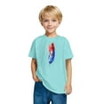 thumbnail image 6 of BRGZLK Boys Girls Independence Day Patriotic T-Shirts Fashion USA Flag Printed Blouse Casual Short Sleeve Round Neck Cotton Tops Blue 5-6 Years, 6 of 6