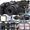 thumbnail image 1 of Canon EOS R10 Mirrorless Camera with RF-S 18-45mm Lens + 2 Pack 32GB Memory Card + Case + ZeeTech Accessory, 1 of 9