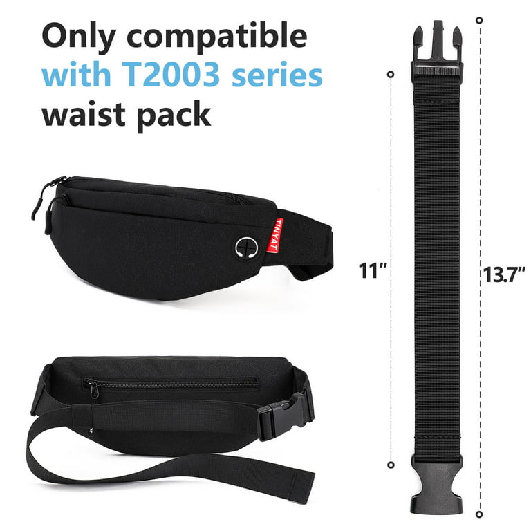 Vonets Portable Belt Extender for Fanny Pack Strap Extension Waist Bag Belts, Men's, Size: One size, Black