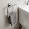 thumbnail image 2 of Modern Square Towel Ring Wall Mounted Durable Stainless Steel Hand Towel Holder for Bathroom Kitchen and Restroom, 2 of 5