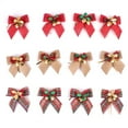thumbnail image 3 of POINTERTECK 6Pcs Christmas Butterfly Bow Iron Bell Hanging Ornament Flower Home Decoration, 3 of 9