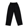 thumbnail image 5 of Plebaso Girls Boys Straight Leg Sweatpants High Elastic Waist Trousers Open Bottom Cotton Pants with Pockets, 5 of 6