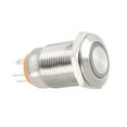 thumbnail image 4 of Uxcell Latching Metal Push Button Switch 12mm Mounting Dia 1NO 3-6V Yellow LED Light, 4 of 5