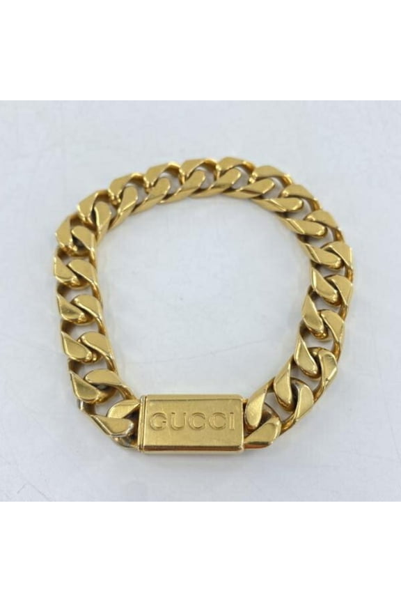 Pre-Owned GUCCI Chain Bracelet L Gold Color
