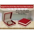 thumbnail image 2 of atorakushon Satin Makeup Jewellery Storage Box Bangle Chudi Bracelet Chains Ring Earrings Wardrobe Organizer Travel Vanity Case for Women Red Pack 4, 2 of 5
