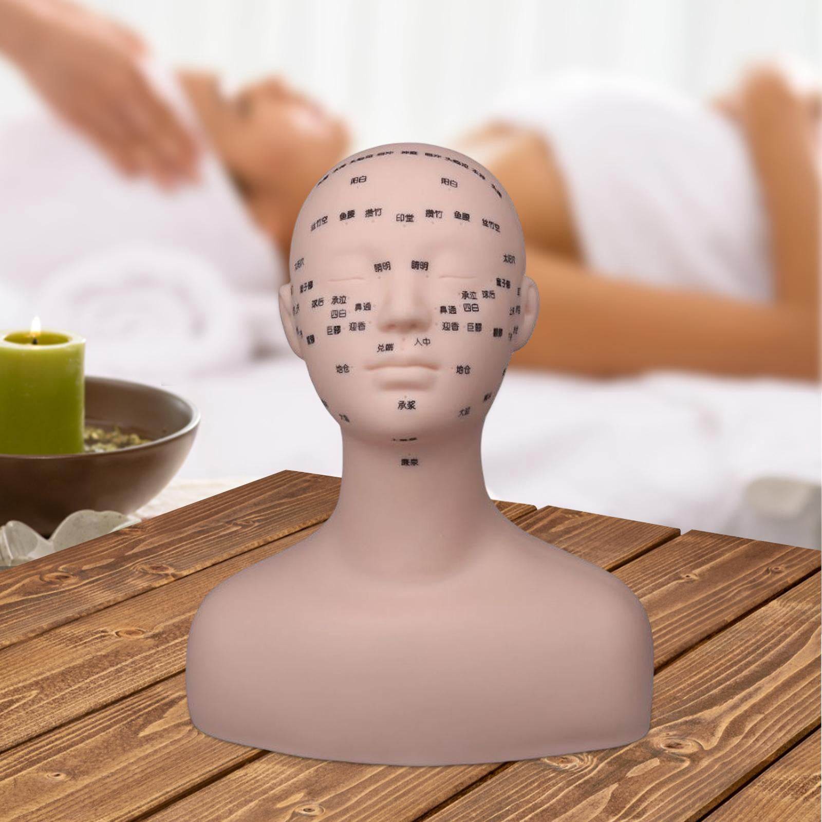 Professional Practice Training Mannequin Reusable Makeup Manikin with Shoulder Washable for Cosmetology Artists Beginners Beauty Salon