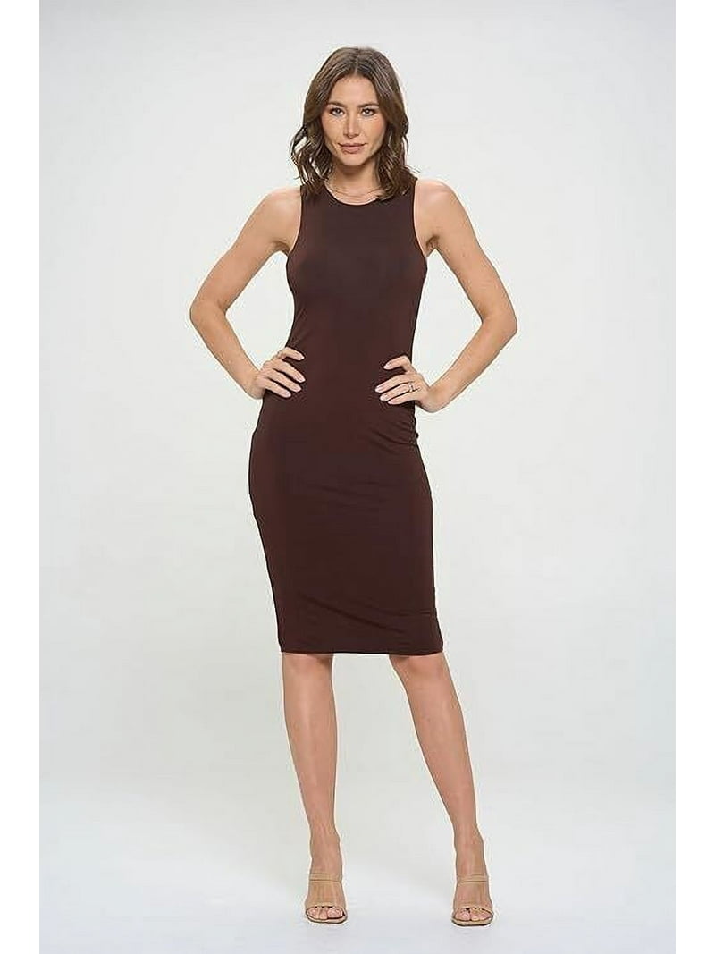 Women's Sleeveless Midi Cocktail Bodycon Dress, Round Neck, Formal, Wedding, Party(Black X-Large Size) - Walmart.com Women's Sleeveless Midi Cocktail Bodycon Dress, Round Neck, Formal, Wedding, Party(Black X-Large Size) - Walmart.com