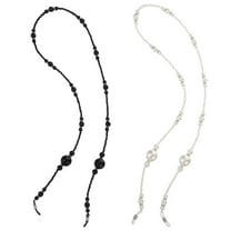 2 Pcs Glasses Hanging Chains Lanyards for Women Eyeglass Elder White