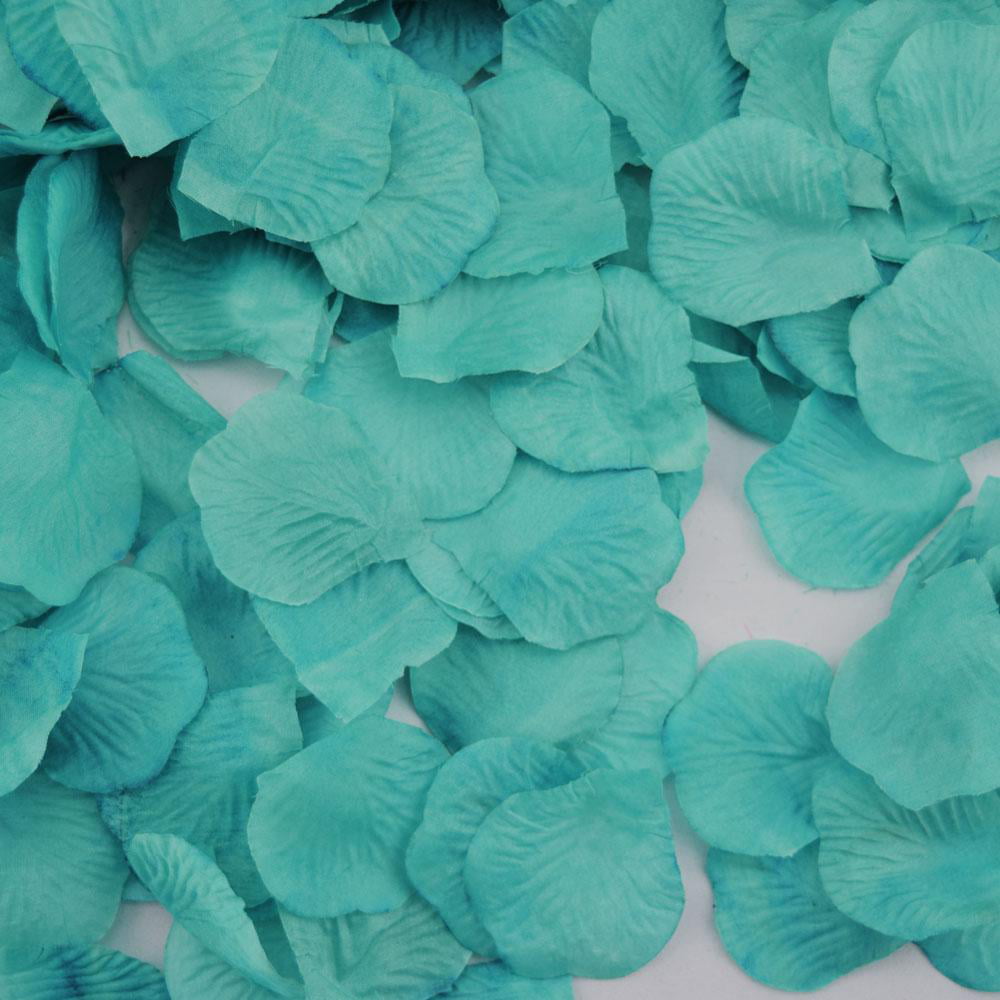 Quasimoon Water Blue Silk Rose Petals Confetti for Weddings in Bulk by ...
