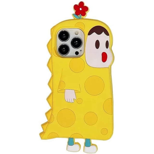 HAHDAXIA Case for iPhone 7 Plus/8 Plus,Kawaii 3D Cartoon Raincoat Girl Phone Case Design with Keychain Soft Silicone Shockproof Protector Cute Yellow iPhone 6 Plus Case for Girls Women