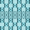 thumbnail image 1 of Ahgly Company Machine Washable Indoor Square Transitional Tron Blue Area Rugs, 6' Square, 1 of 7