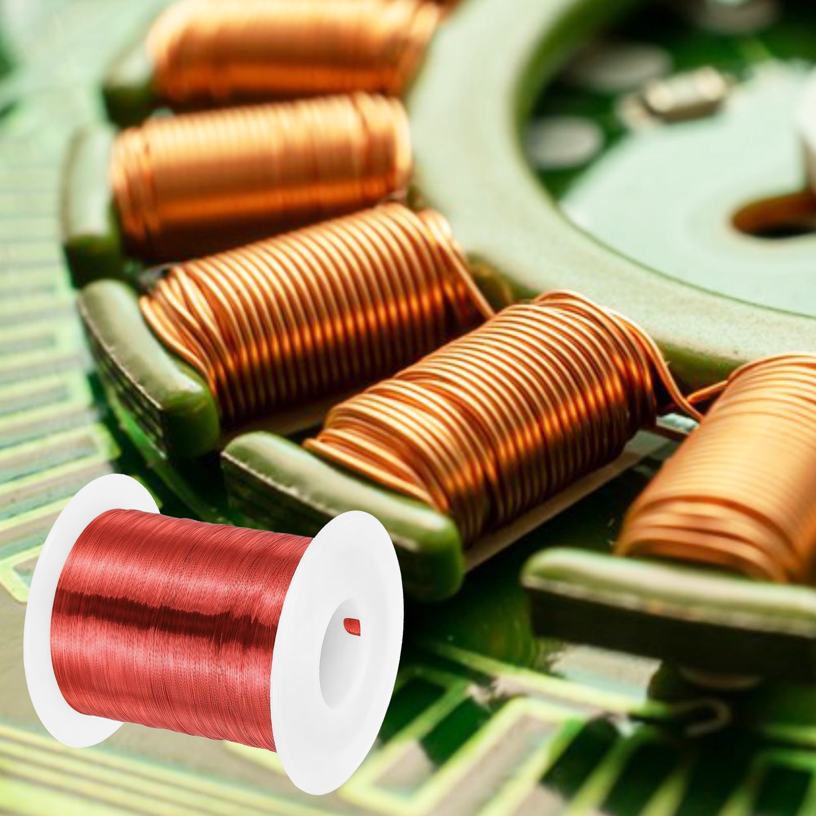 Uxcell 36 AWG Magnet Wire, 36 Gauge Enameled Copper Wire, 1 lb Magnetic Coil Wire for Transformer, Motor, Electric, 155C(311F)