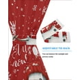 thumbnail image 4 of Snowman, Blackout Curtains, French Door Curtains for Door Window, Red White Christmas Winter Snowflake Privacy Drapery for Patio/Sidelight Doors, 1 Panel with Tieback, 25 x 40 Inches, 4 of 6