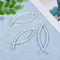 thumbnail image 6 of 3PCS Fish Shape Car Sticker Silver ABS Plastic Jesus Fish Decal Sticker 5.5x1.8x0.23inch Plastic 3D Fish Car Decal Emblem for Car Motorcycle Trucks Walls Windows, 6 of 7