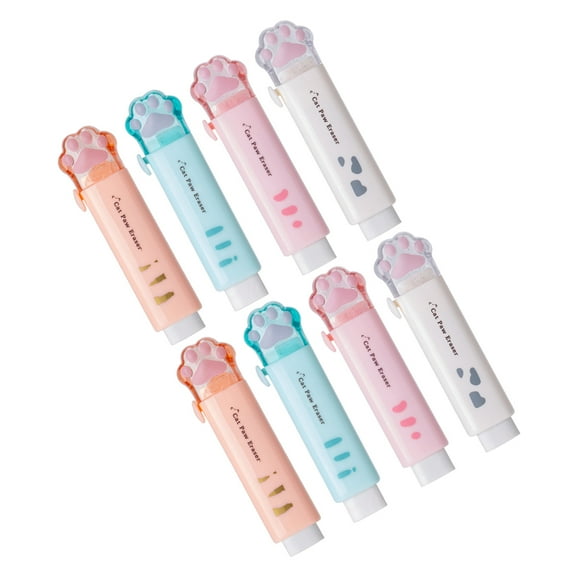 FRCOLOR  8 Pcs Cat's Paw Eraser Erasers for Pencils Block Student Pupils