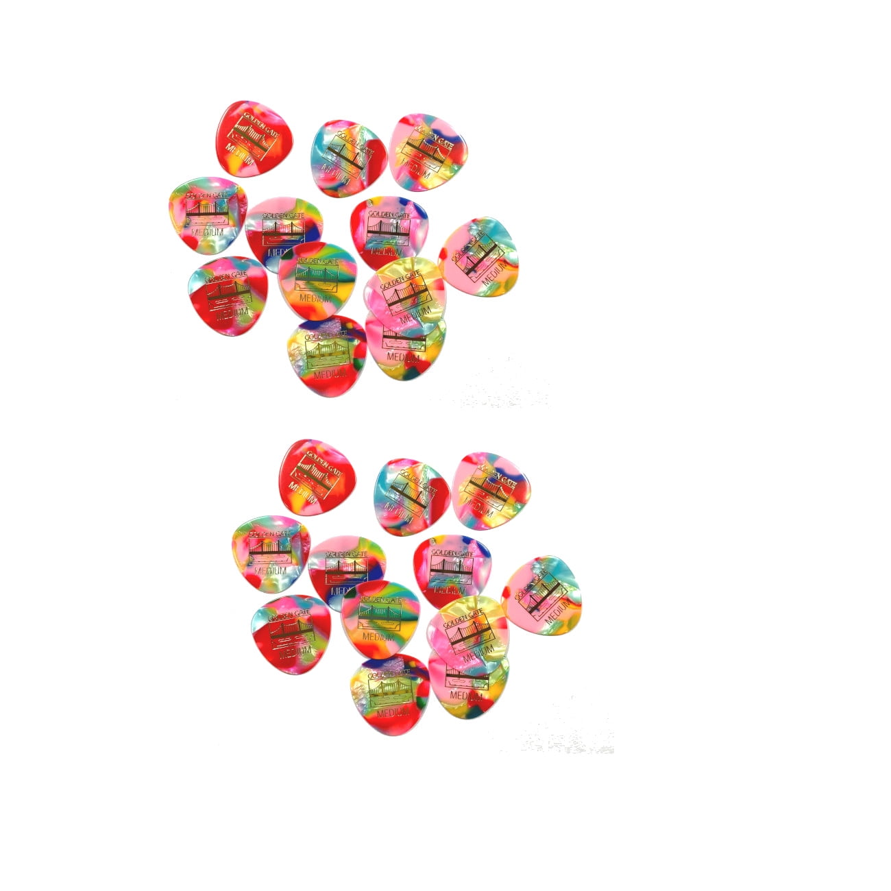 Golden Gate Guitar Picks Rounded Tri Confetti Clown Barf .75mm Medium