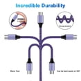 thumbnail image 3 of Micro USB Cable 6ft 5pack,USB A to Micro USB Cable Nylon Phone Micro USB Charging Cable USB Charger Cable Android Charging Cable Cords USB to USB Micro Cable 6ft,White+Blue+Purple+Orange+Green, 3 of 7