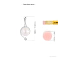 thumbnail image 3 of ANGARA Japanese Akoya Cultured Pearl and Diamond Swirl Pendant in 14K White Gold for Women | June Birthstone, Birthday, Anniversary, Jewelry Gift for Women | Pearl Necklace, 3 of 8