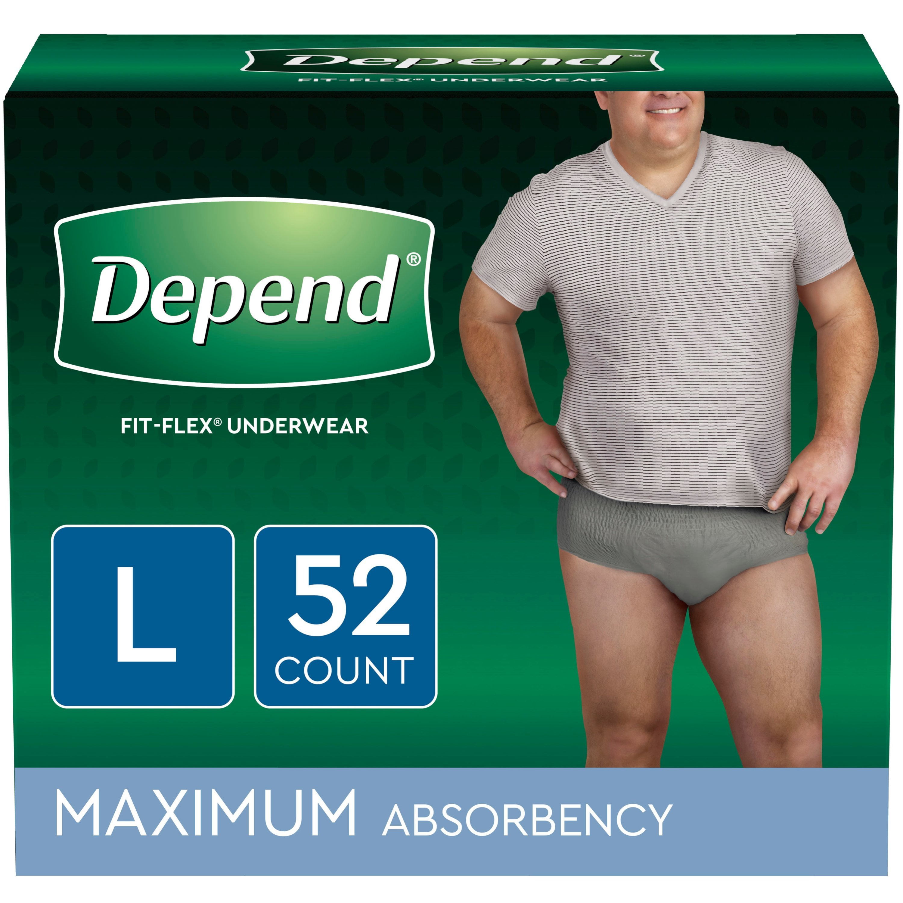 Depend Fit-Flex Incontinence Underwear for Men, Maximum Absorbency ...