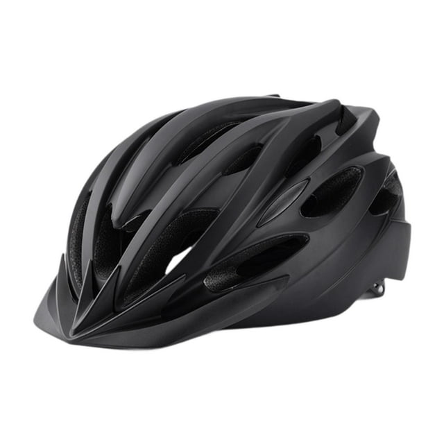 Almencla Adults Bike Helmet Adjustable Chin Strap Protective Sports Helmet with Light Black