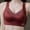 Wine, variant on Njagoc3 Wireless Bras for Women V Neck Lace Floral Print Two Color Patching Fine Straps Everyday Bra