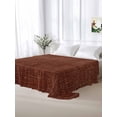 thumbnail image 6 of Dark Brown Flat Sheets Only Queen Size, Soft Breathable Bed Top Sheets for Mattress, Vintage Country Monochrome Chocolate Color Luxury Bedding Flat Sheets for Home Hotel Bedroom Bed Protection, 6 of 9
