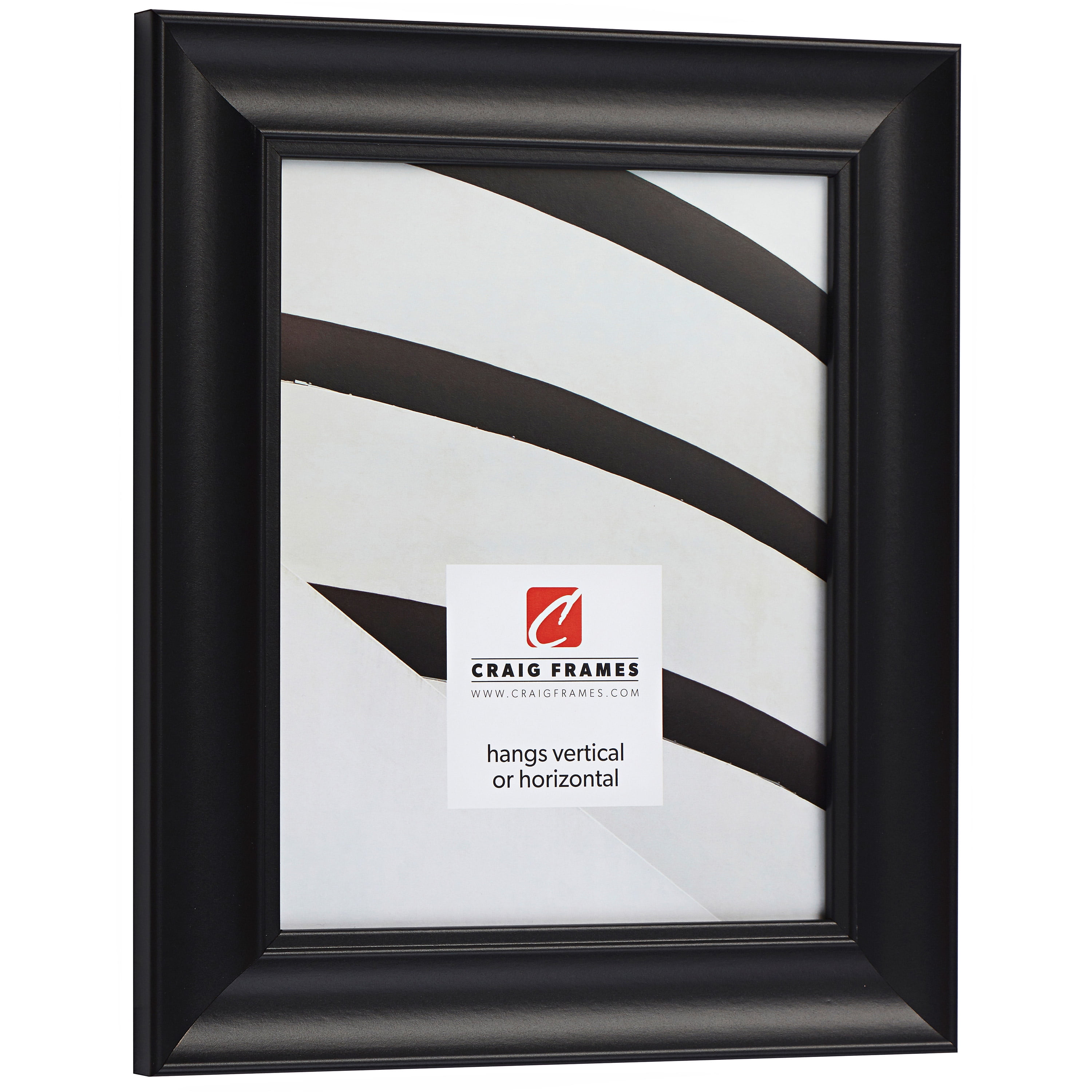 Craig Frames Vintage Revival, 22x28 inch Satin Black Picture Frame Matted for an 18x24 Photo