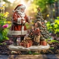 thumbnail image 4 of Home Santa Claus and Kids Sun Garden Sign Hanging Outdoor Pots Decorative Ground Home Decor, 4 of 6