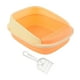 thumbnail image 2 of Caja de arena perfecl para gatos con marco y pala Naranja 50x40x20cm, 2 of 8