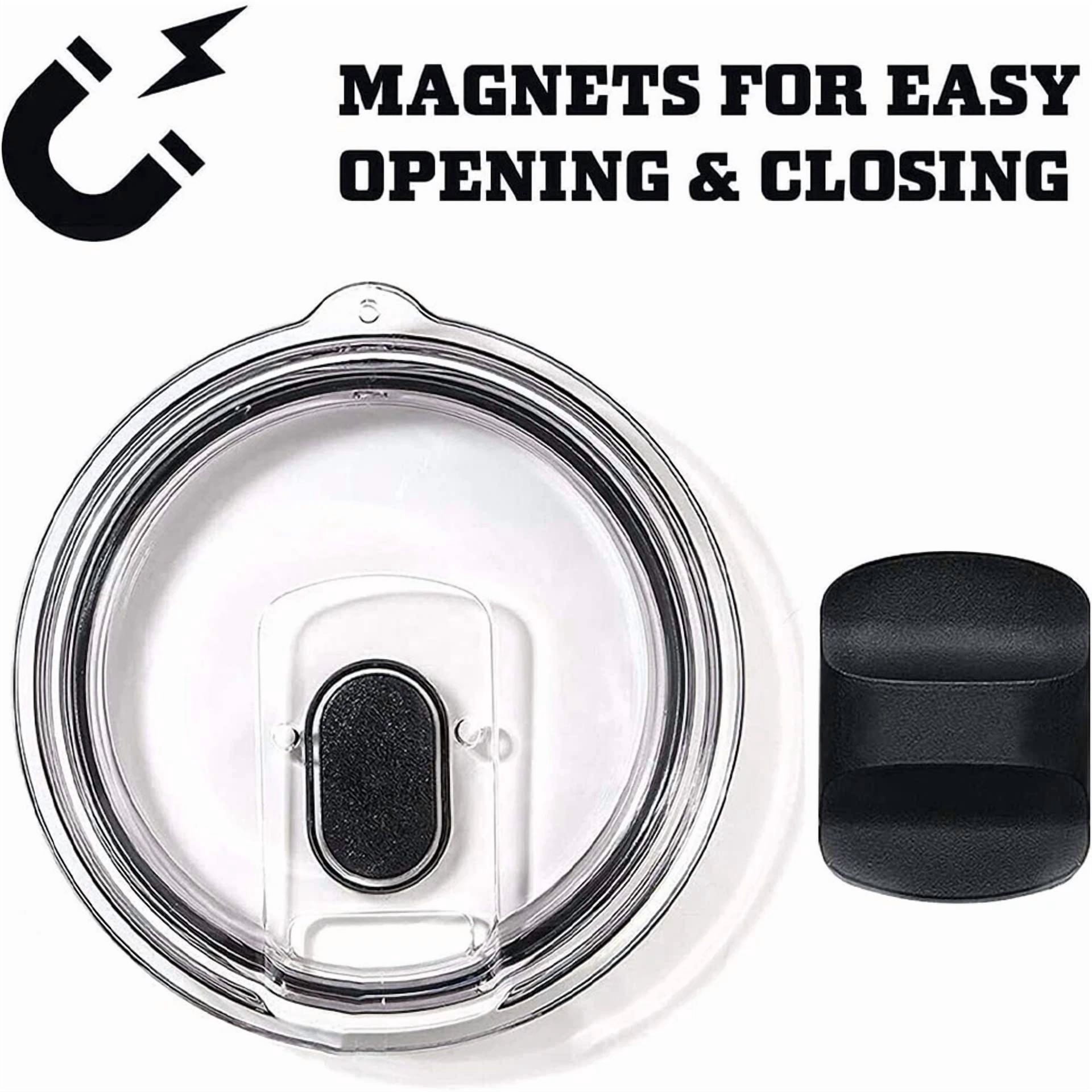 CIRCLE- 2X 30 Oz Splash Spill Proof Magnetic Slider Lid For Yeti Rambler Tumbler Cup
