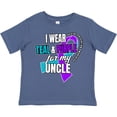thumbnail image 3 of Inktastic Suicide Prevention I Wear Teal and Purple for My Uncle Boys or Girls Toddler T-Shirt, 3 of 5