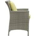 thumbnail image 2 of Modway Conduit Outdoor Patio Wicker Rattan Dining Armchair in Light Gray Peridot, 2 of 3