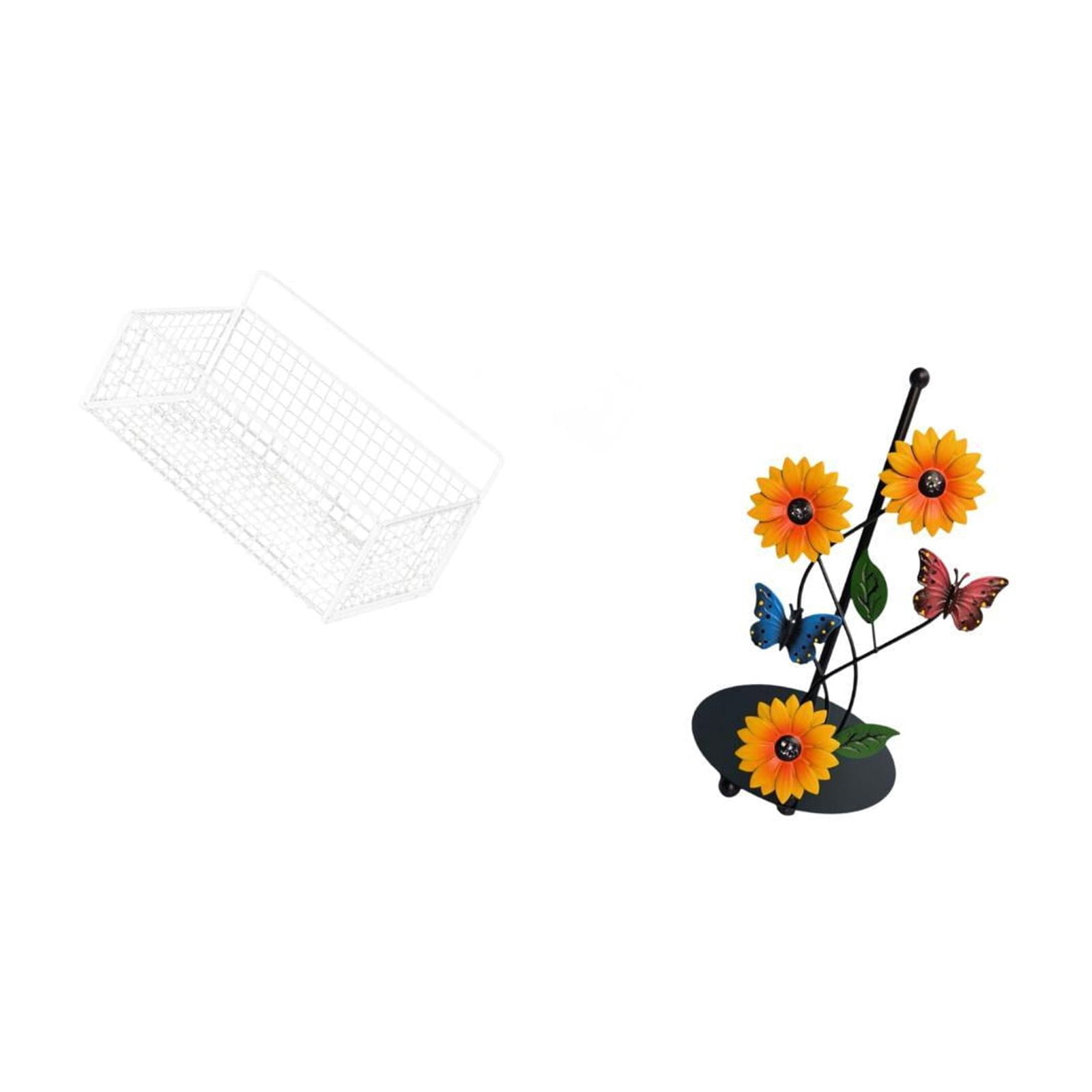 Fiocias Hanging Storage Basket Wall Organizer Cabinet Storage Basket Wall Mounted Shelves Toilet Paper Holder Iron Construction Decoration Suitable
