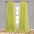 thumbnail image 4 of Ambesonne Birthday Curtains, Muffin Pattern Modern Art, Pair of 28"x84", Pale Avocado Green and Fawn, 4 of 4