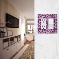 thumbnail image 5 of Yayeee Rocker Switch Wall Plate 3-Gang 6.5"x4.6" Home Decorative Outlet Cover, Purple Floral Leopard Pattern, 5 of 6