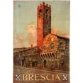 thumbnail image 2 of Vintage Apple Collection 24x32 White Modern Wood Framed Museum Art Print Titled - Brescia Italy Travel Poster, 2 of 4