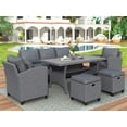 thumbnail image 2 of Mare Blu Furniture Havana Rattan Modern Design Outdoor Module Comfortable 6 Pcs set Outdoor Bar, 2 of 4