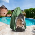 thumbnail image 4 of Patio Hanging Chair Cover with Adjustable X-Lock System and Zipper, Easy On Easy Off, Heavy Duty 100% Waterproof 600D Oxford Swing Egg Chair Winter Cover, 4 of 7