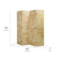 thumbnail image 6 of American Art Decor Double-Sided Bamboo Pattern Print Canvas Portable Dressing Room Divider Privacy Screen, 4 Panels, 70" H x 63" L x 1" D, 6 of 6