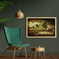 thumbnail image 2 of Medieval Wall Art with Frame, Old Scottish Castle Vintage Style European Middle Age Culture Heritage Town Photo, Printed Fabric Poster for Bathroom Living Room, 35" x 23", Grey Green, by Ambesonne, 2 of 2
