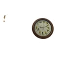 thumbnail image 1 of Escultura de hoja de metal, estatua de reloj de pared, pájaro cantor, arte de pared, hierro, madera, portátil, diseño elegante, adecuado para el hogar, 1 of 7