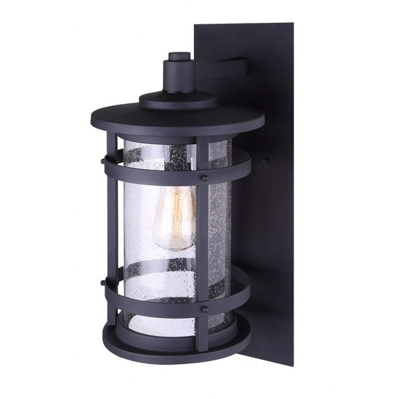 IOL340BK Canarm Inc Duffy - 1 Light Outdoor Wall Lantern-7.6 Inches Tall and 4.38 Inches Wide