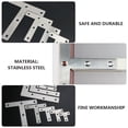thumbnail image 4 of Support Plat en Forme de T pour Réparation de Meubles en Acier Inoxydable Argent 20 Pcs, 4 of 8