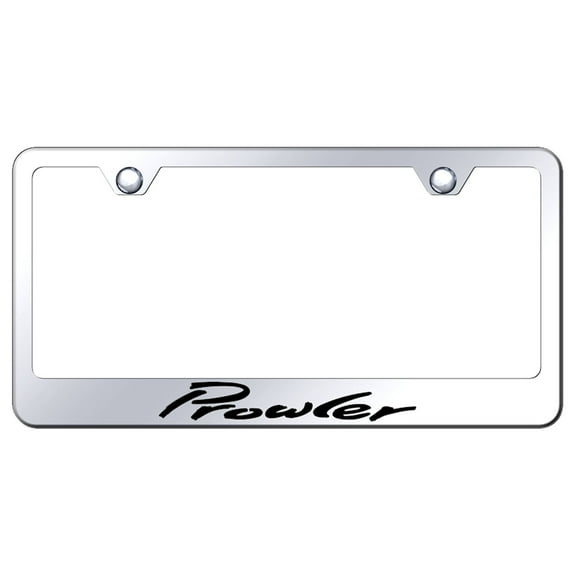 Plymouth Prowler Laser Etched Logo Stainless Steel License Plate Frame (Chrome)