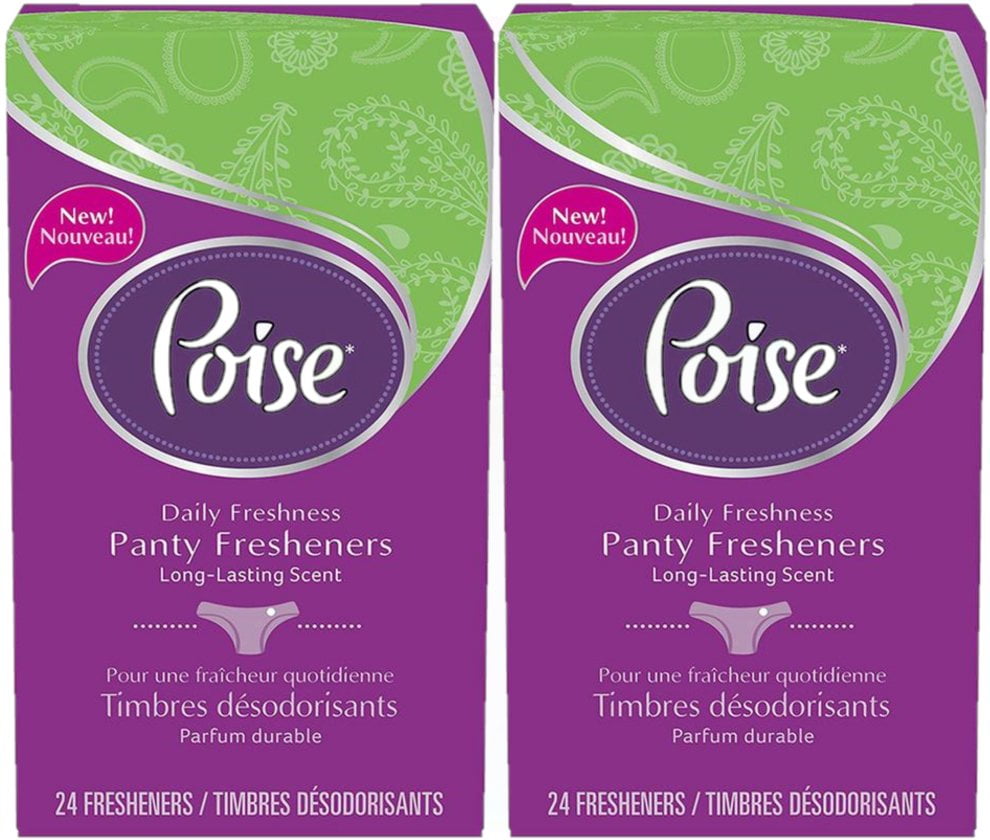 Poise Panty Fresheners for Daily Freshness LongLasting Scent (2 Pack)