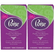 Poise Panty Fresheners for Daily Freshness Long-Lasting Scent 2 Pack