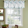 thumbnail image 5 of 2 Panels Turquoise Coastal Valance for Windows, Summer Beach Coral Shell Starfish Ocean Light Filtering Kitchen Curtains, Rod Pocket Window Treatment Curtain Valances for Living Room Bedroom, 42"x18", 5 of 9