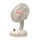 thumbnail image 1 of Ventilador eléctrico de escritorio con cabezal ajustable, ventilador personal silencioso con rotación izquierda y derecha. Enchufe USB blanco, 1 of 9